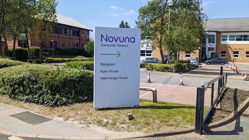 An image of the Novuna exterior signage.